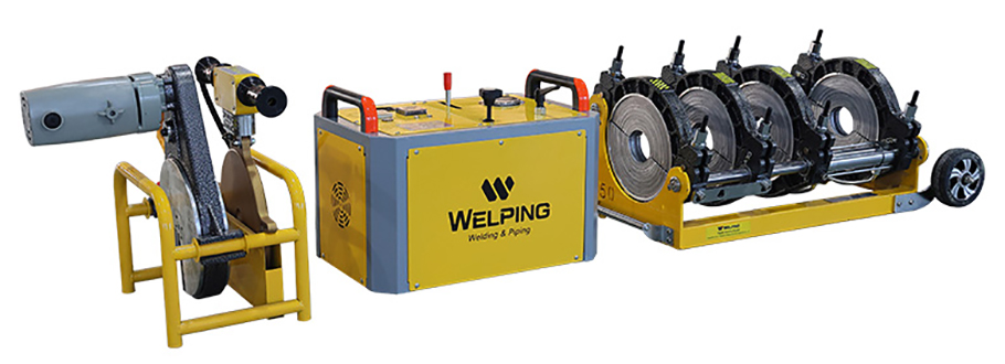 ماكينة لحام تناكبي (لحام مواسير بلاستيك قطر 63 إلى 250مم)