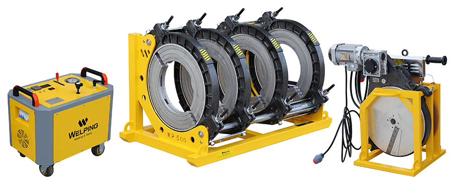 ماكينة لحام تناكبي (لحام مواسير بلاستيك قطر 180 إلى 500مم)