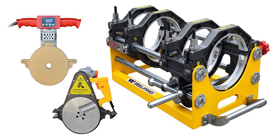 ماكينة لحام تناكبي يدوية (لحام مواسير بلاستيك قطر 63 إلى 200مم)