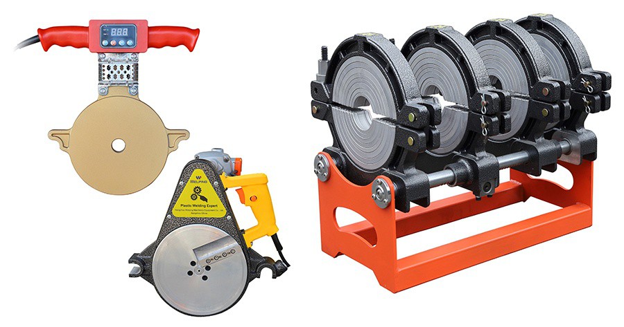 ماكينة لحام تناكبي يدوية (لحام أنابيب بلاستيك قطر 63 إلى 200مم)